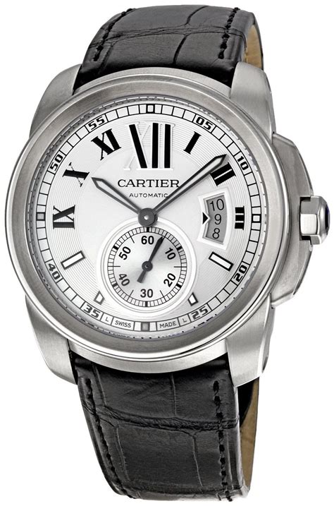 cartier watches leather strap|cartier watch men's leather strap.